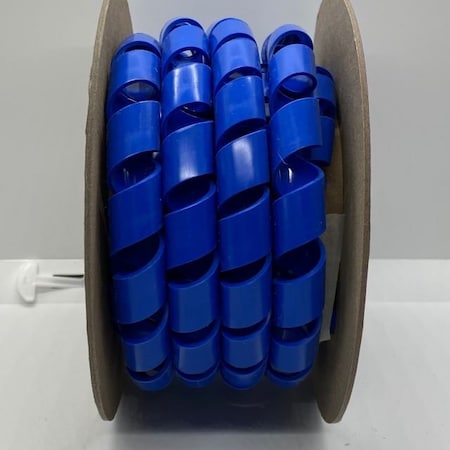 Heli-Tube Forward Cut Cable Sleeve, 0.62 in Inside Dia., 3/4 in to 5 in Max Bundle Dia., 50 ft, LDPE, Blue HT 3/4 C BLU-50